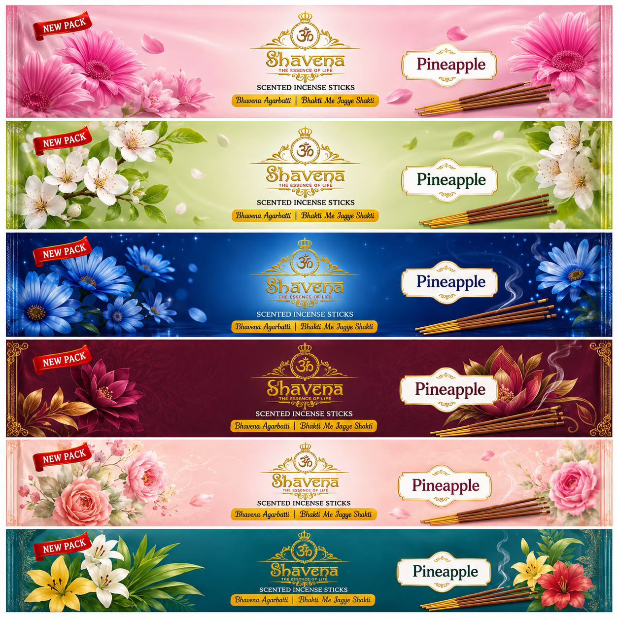 Bhavena Pineapple Scented Incense Sticks Agarbatti