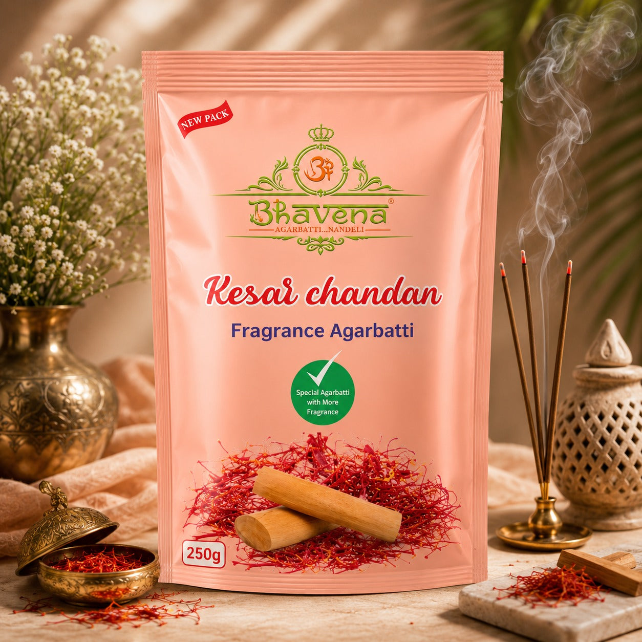 Bhavena Kesar Chandan Fragrance Agarbatti