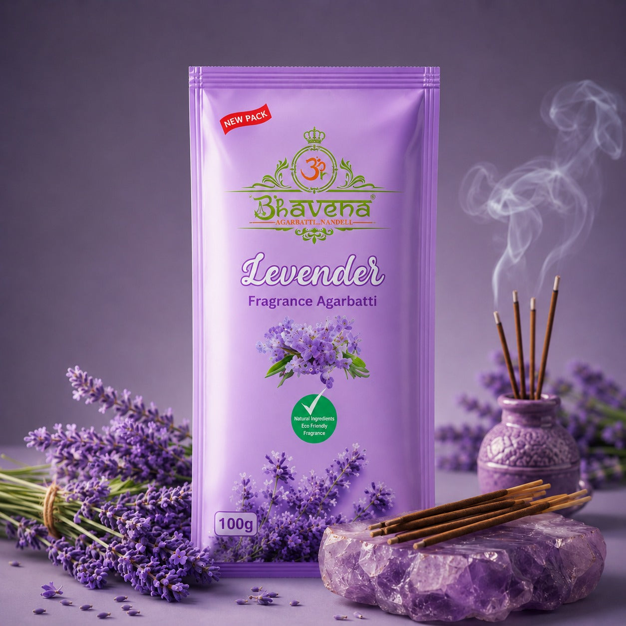 Bhavena Lavender Premium Fragrance Agarbatti