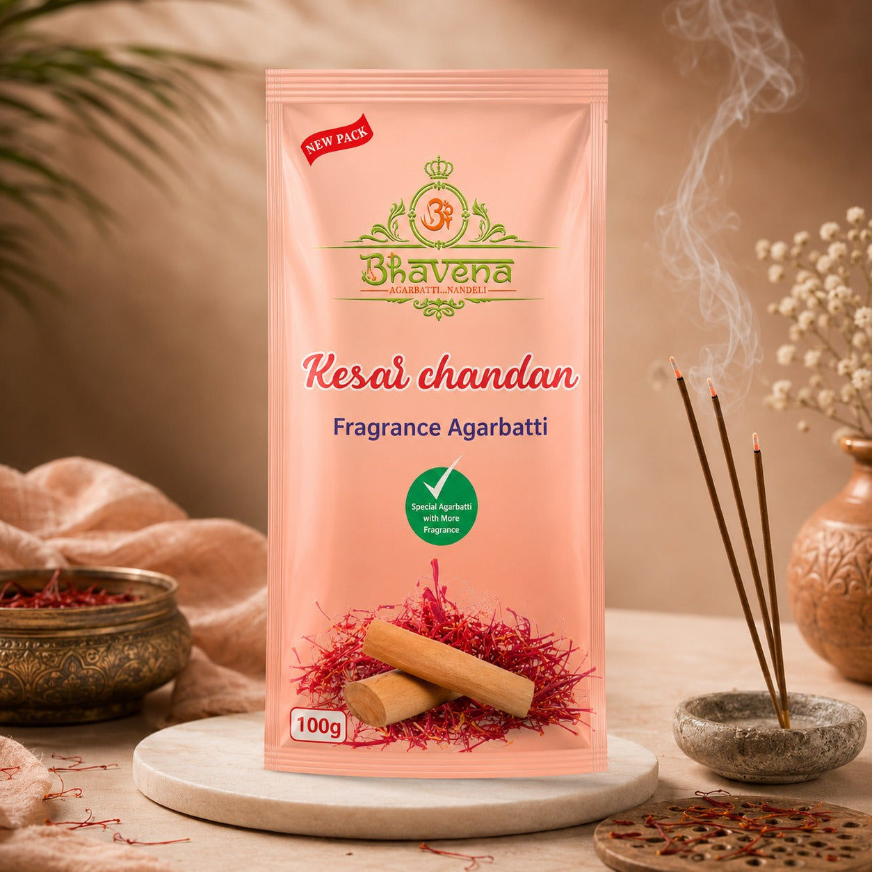 Bhavena Kesar Chandan Fragrance Agarbatti